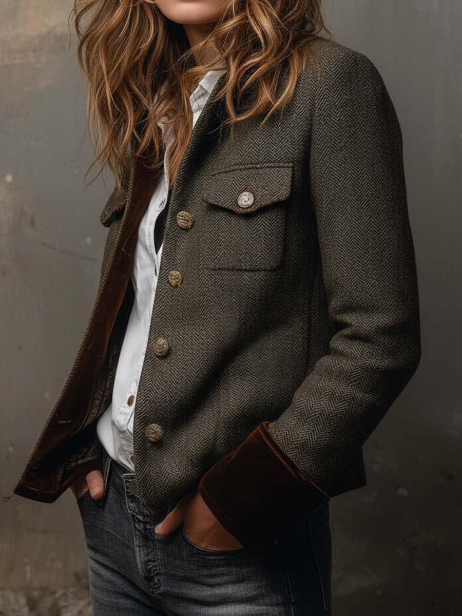 Victoria | Women Utility Button Front Four Pocket Jacket