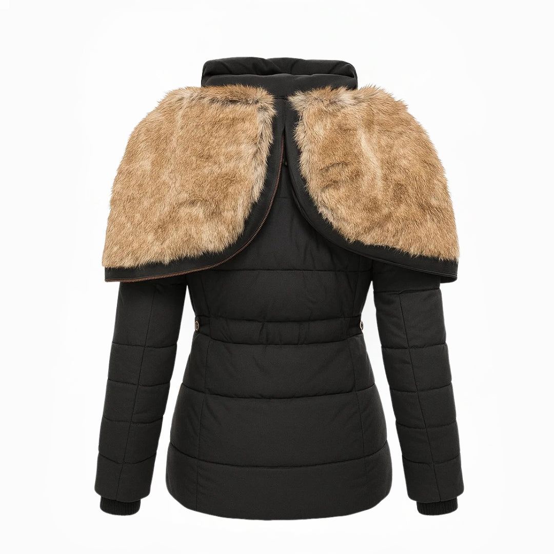 Agnes hooded quilted winter coat styled