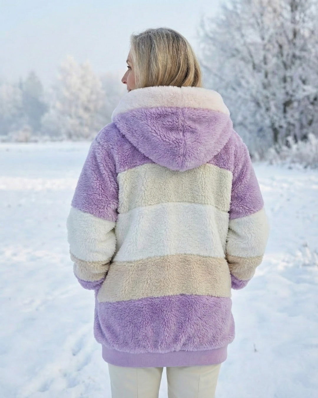 Bonnie | Colourblock Plush Jacket