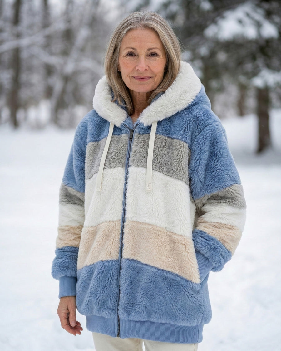Bonnie | Colourblock Plush Jacket