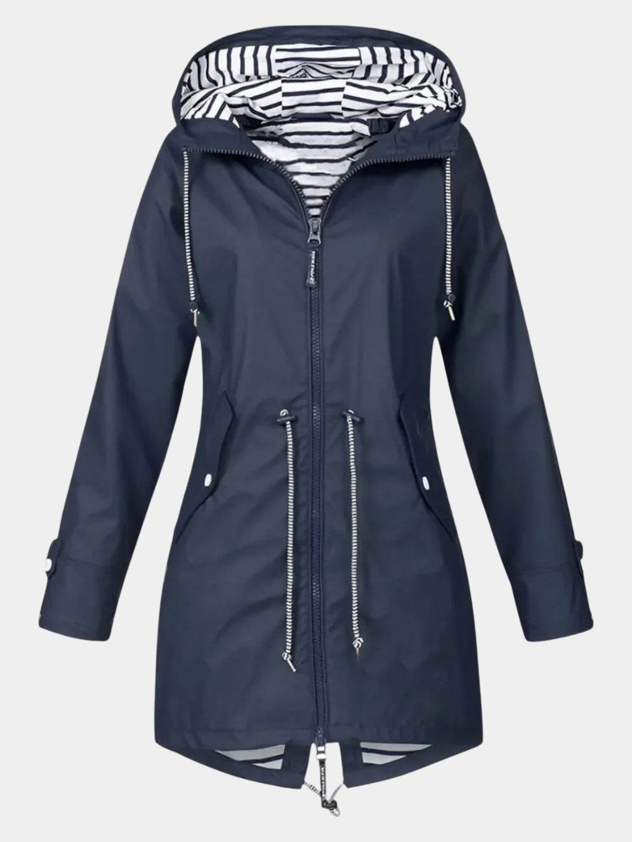 Laura | Women Hooded Longline Zip Utility Jacket