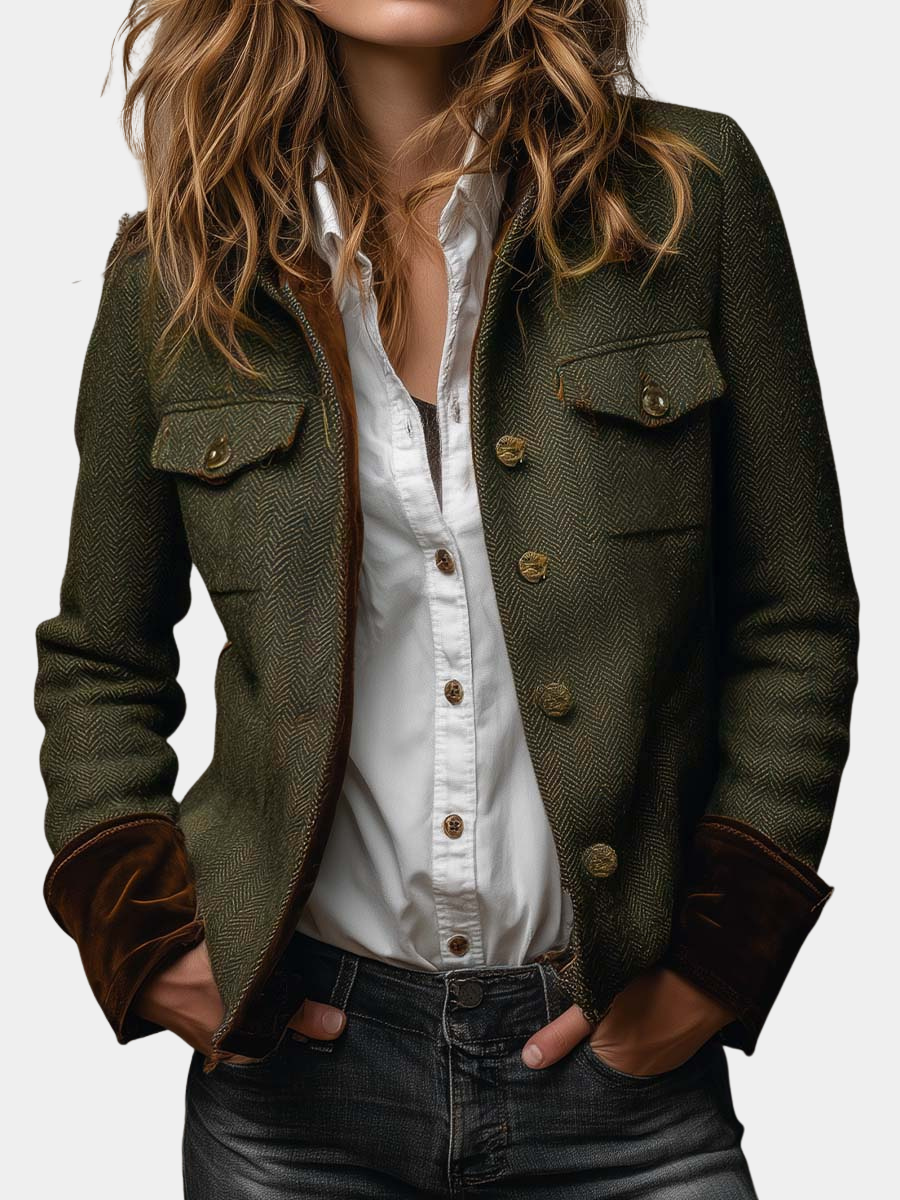Victoria | Women Utility Button Front Four Pocket Jacket
