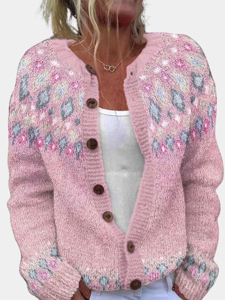 Marissa | Women Floral Pattern Button Front Cardigan