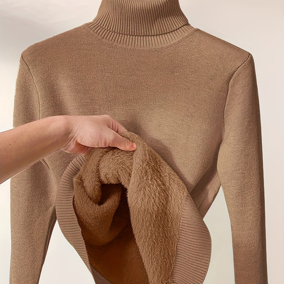 Genevieve | Women Warm Turtleneck Long Sweater