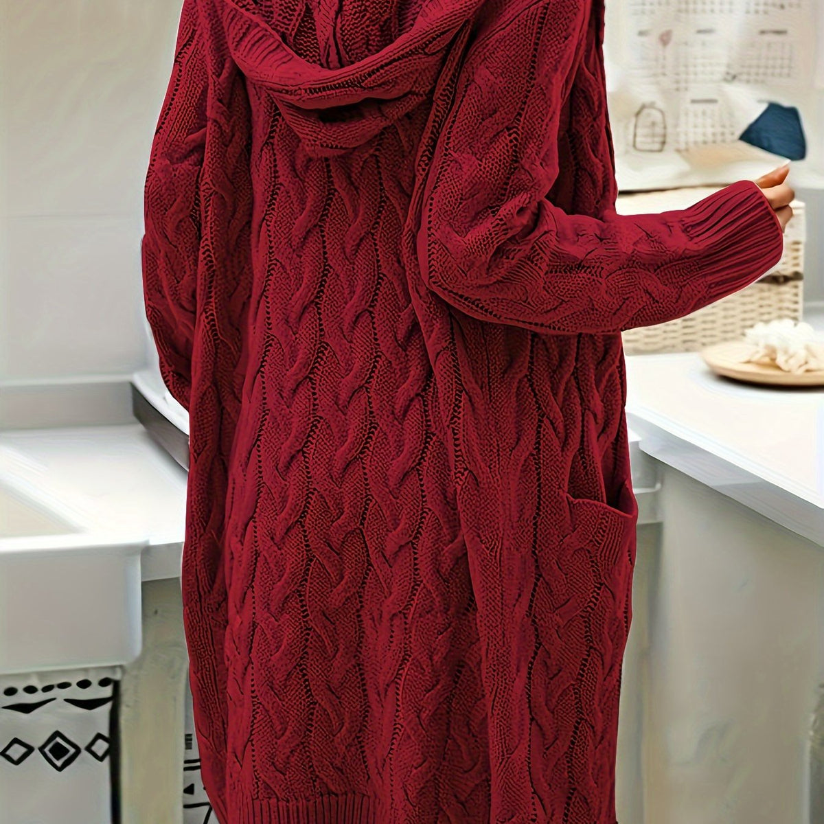 Tamsin | Longline Cable Knit Cardigan