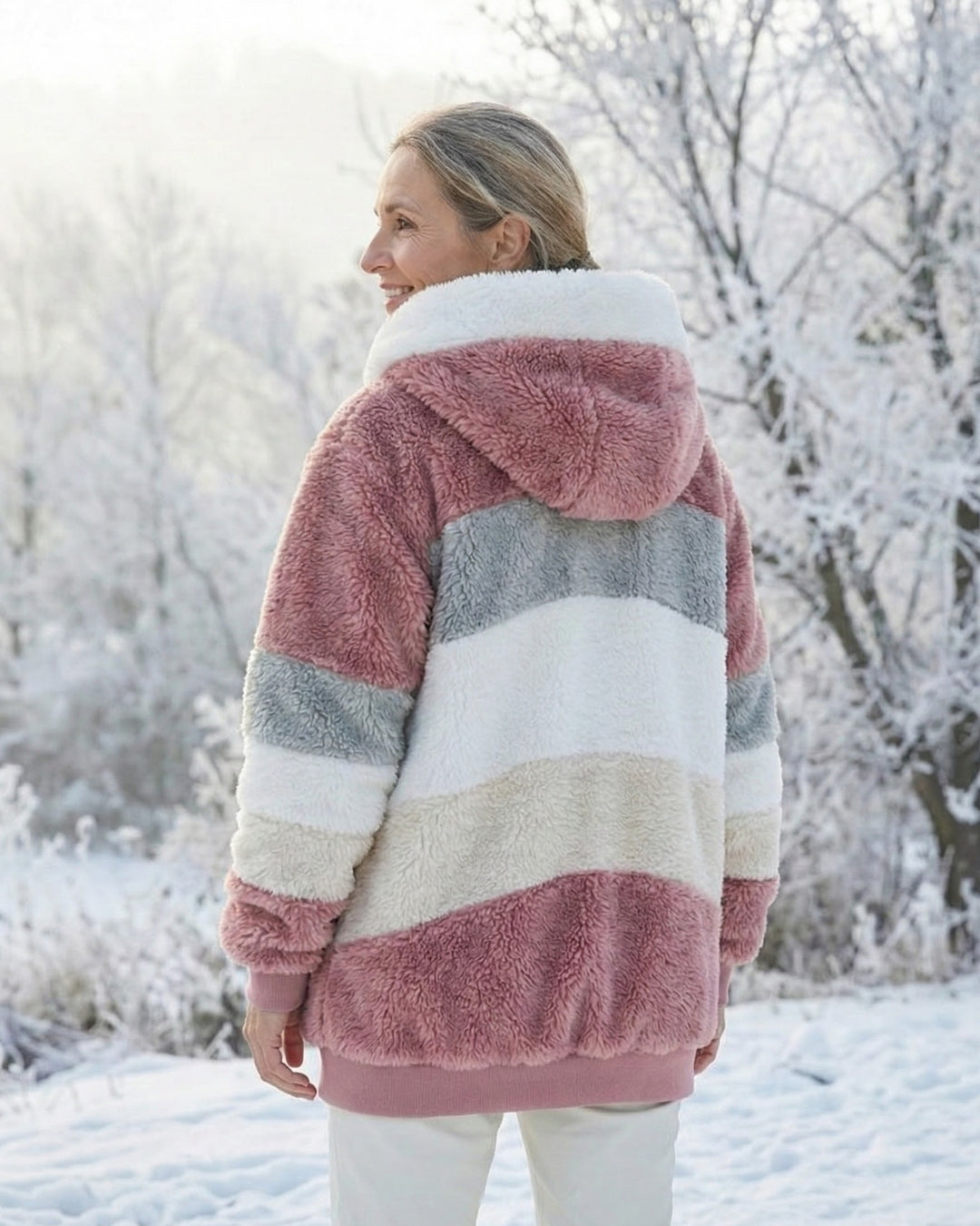 Bonnie | Colourblock Plush Jacket