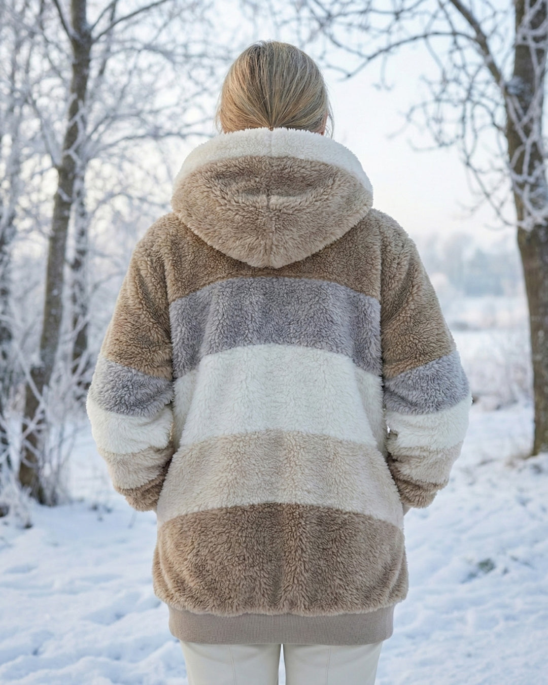 Bonnie | Colourblock Plush Jacket