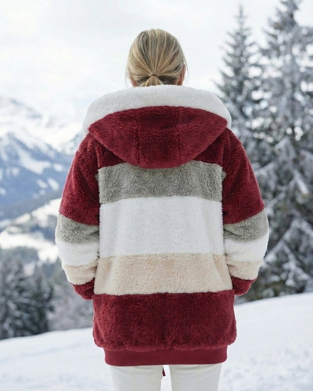 Bonnie | Colourblock Plush Jacket