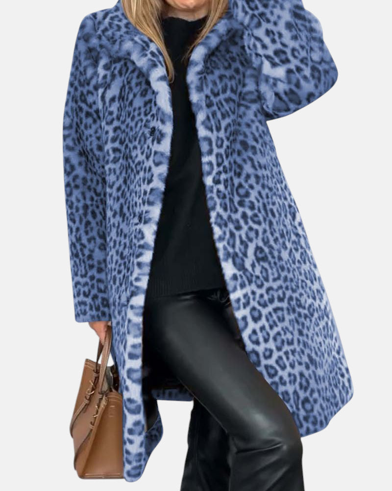 Leia | Long Soft Leopard Print Coat