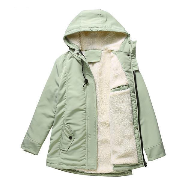 Amina | Thick Winter Coat with Hood and Quilted Lining for Winter Warmth