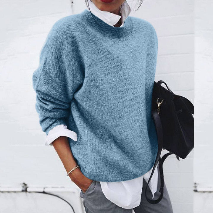 Kate | Crew Neck Long Sleeve Knit Sweater