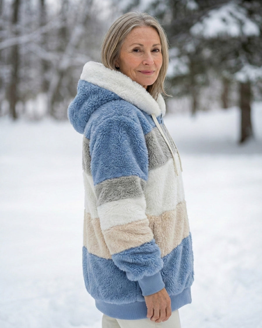 Bonnie | Colourblock Plush Jacket