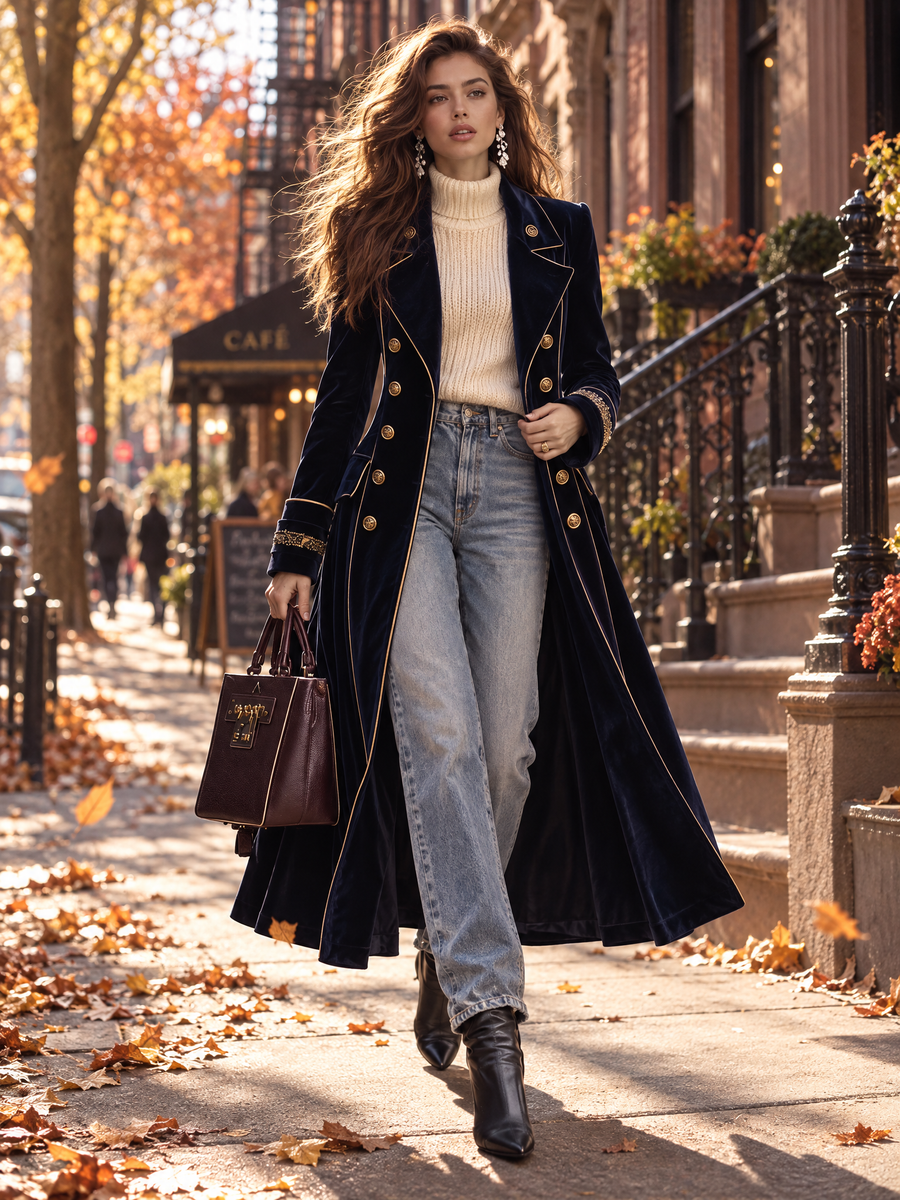 Valentina | Women Double Breasted Coat