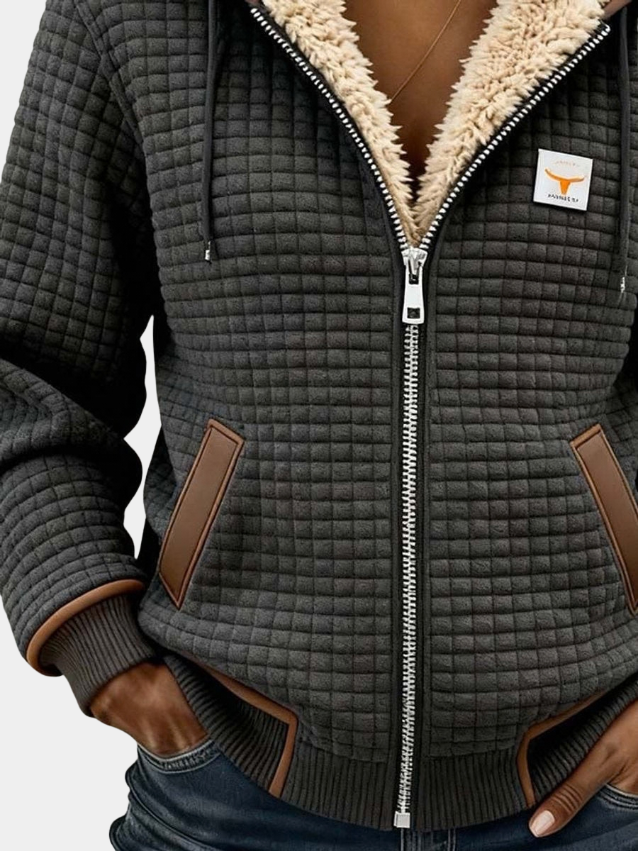 Evelyn | Women Quilted Hooded Full Zip Jacket