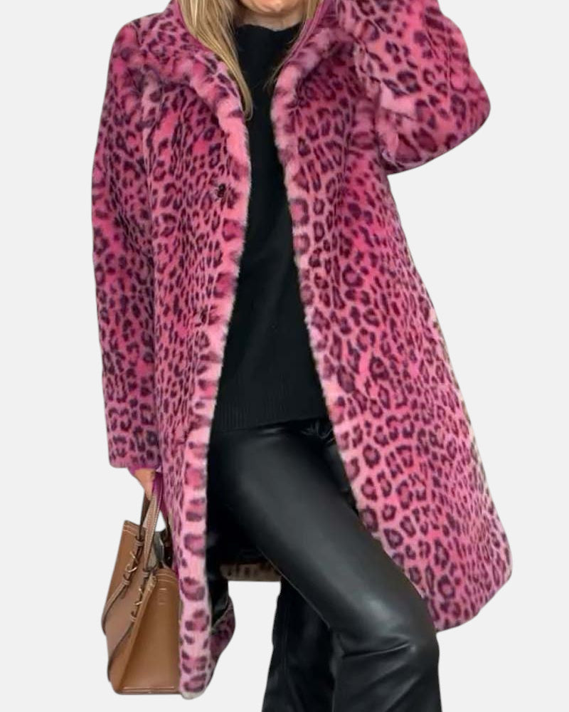 Leia | Long Soft Leopard Print Coat