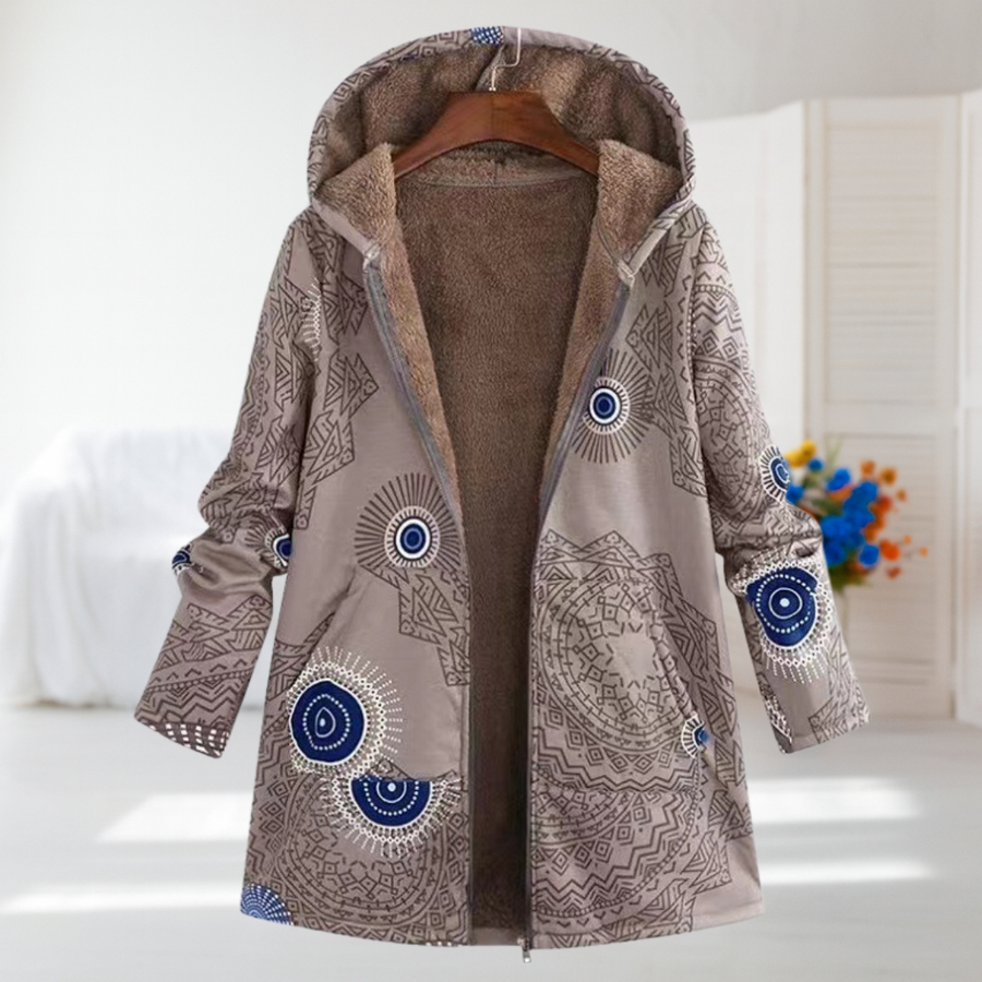 Fiona | Women Patterned Hooded Jacket