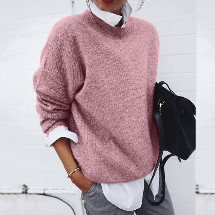 Kate | Crew Neck Long Sleeve Knit Sweater