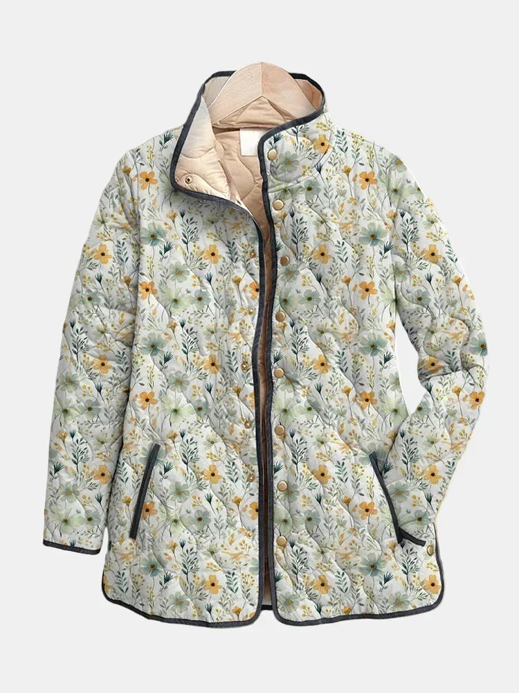 Nola | Delightful Floral Print Quilted Jacket