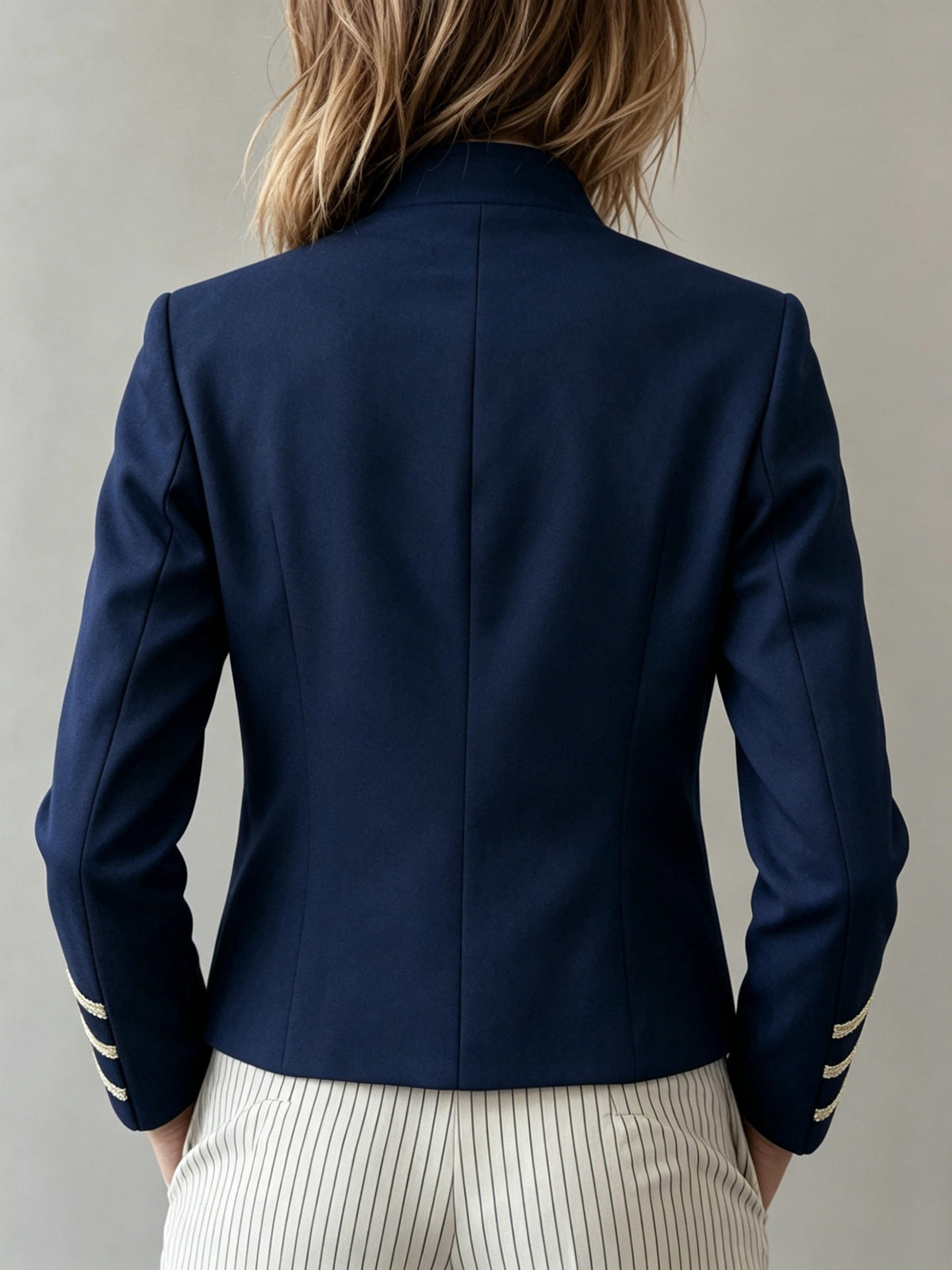 Isla | Women Military Style Gold Button Detail Blazer