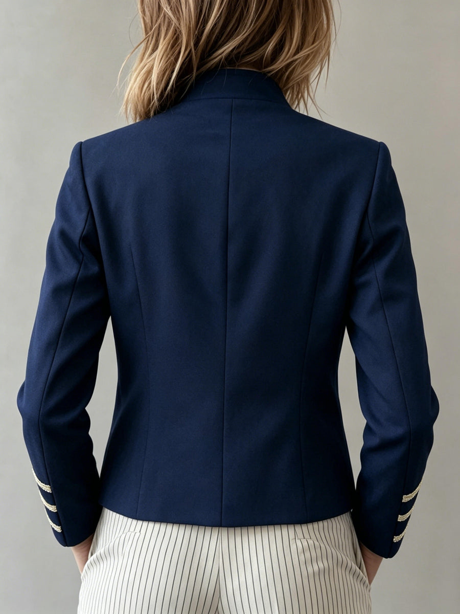 Isla | Women Military Style Gold Button Detail Blazer