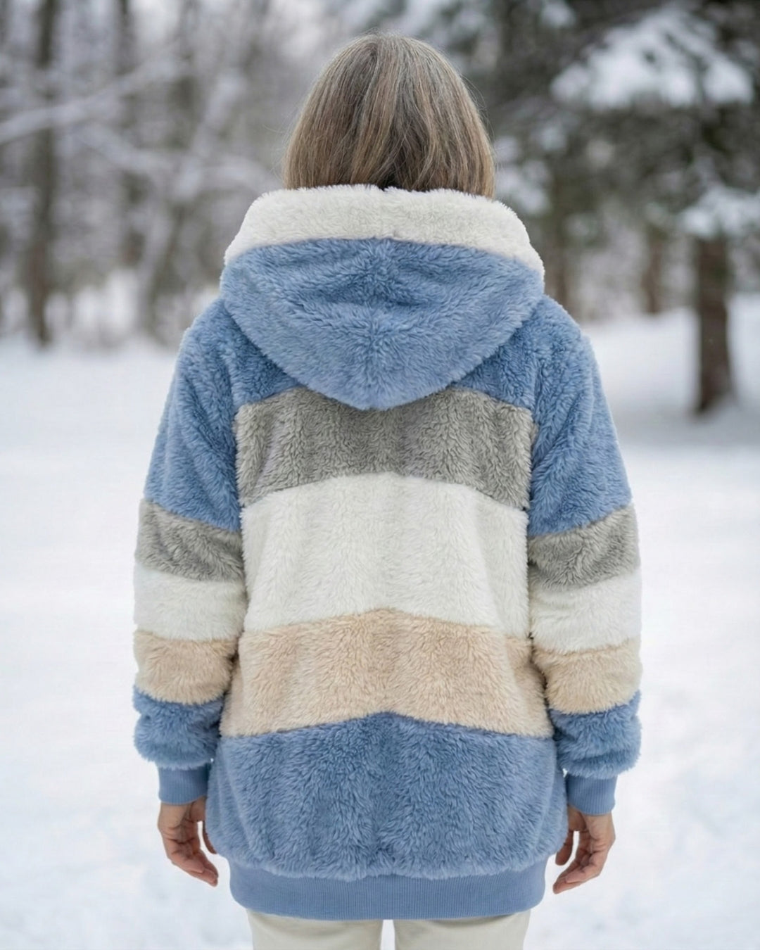 Bonnie | Colourblock Plush Jacket