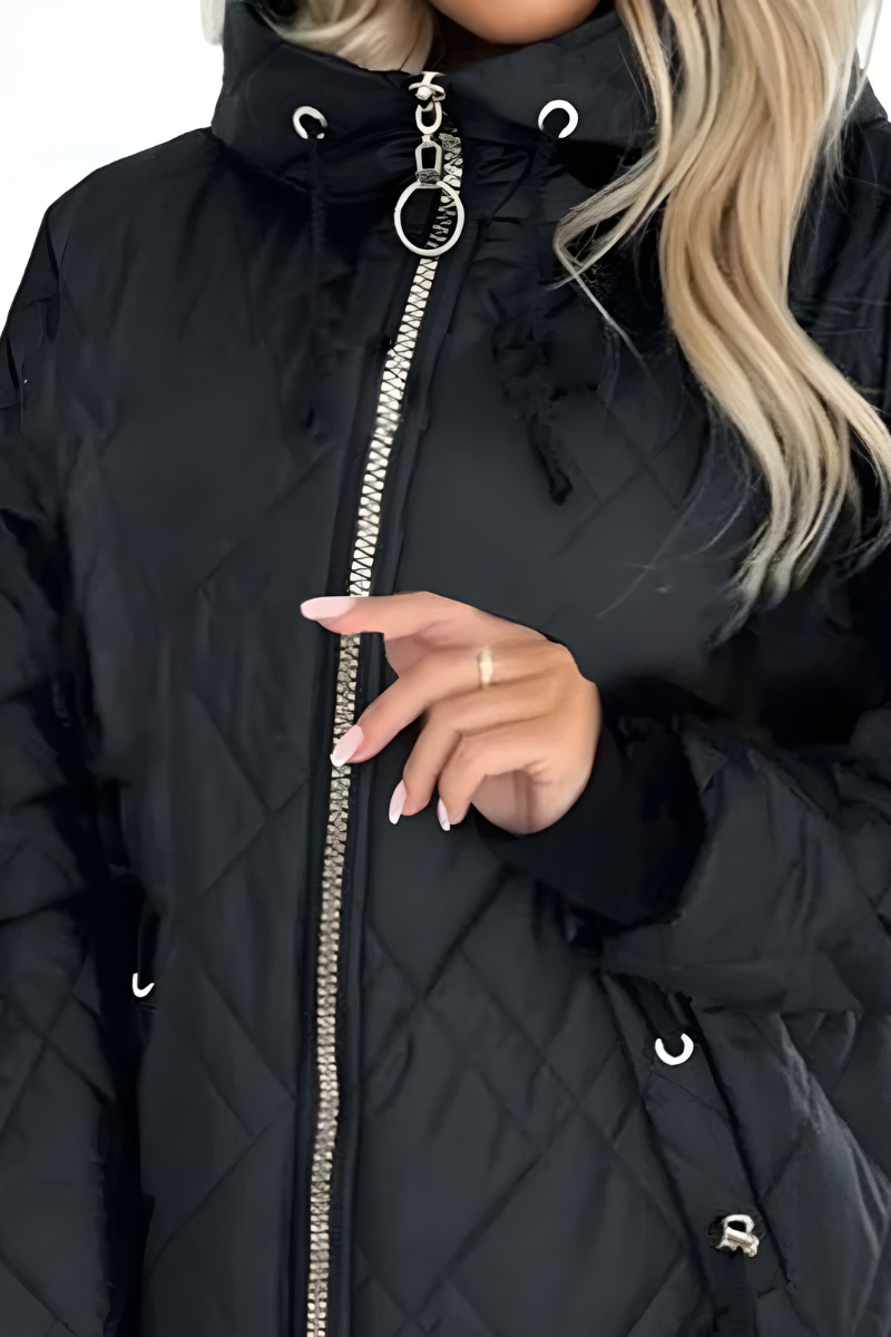 Olivia | Women Hooded Quilted Zip Front Casual Jacket