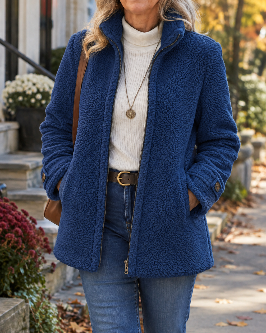 Annabelle | Women Textured Zip Jacket