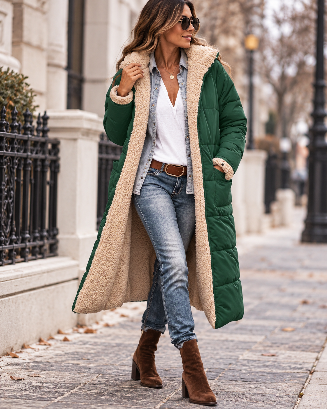 Alice | Quilted Long Hooded Coat