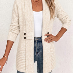 Cora open-front cardigan in Apricot