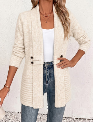Cora open-front cardigan in Apricot