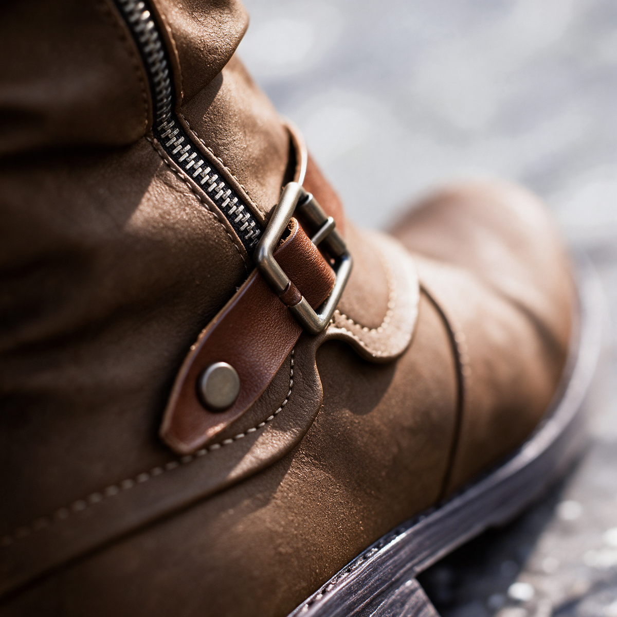 Maxine | Slouchy Knee High Zip Boots