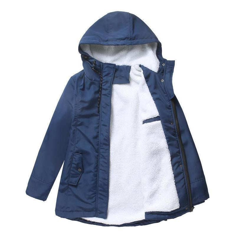 Amina | Thick Winter Coat with Hood and Quilted Lining for Winter Warmth