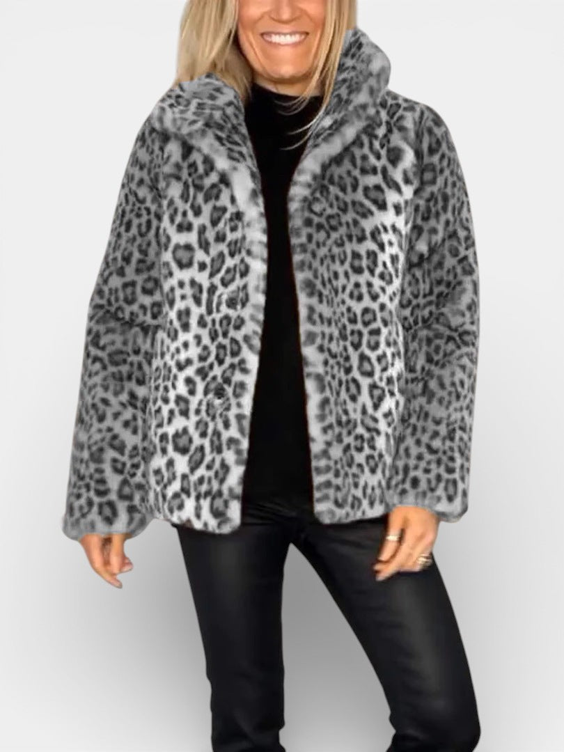 Leia | Long Soft Leopard Print Coat