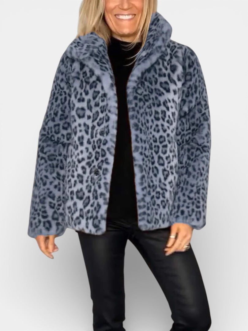 Leia | Long Soft Leopard Print Coat