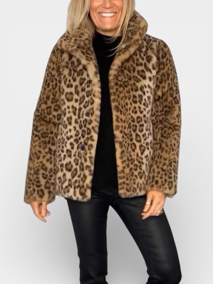 Leia | Long Soft Leopard Print Coat