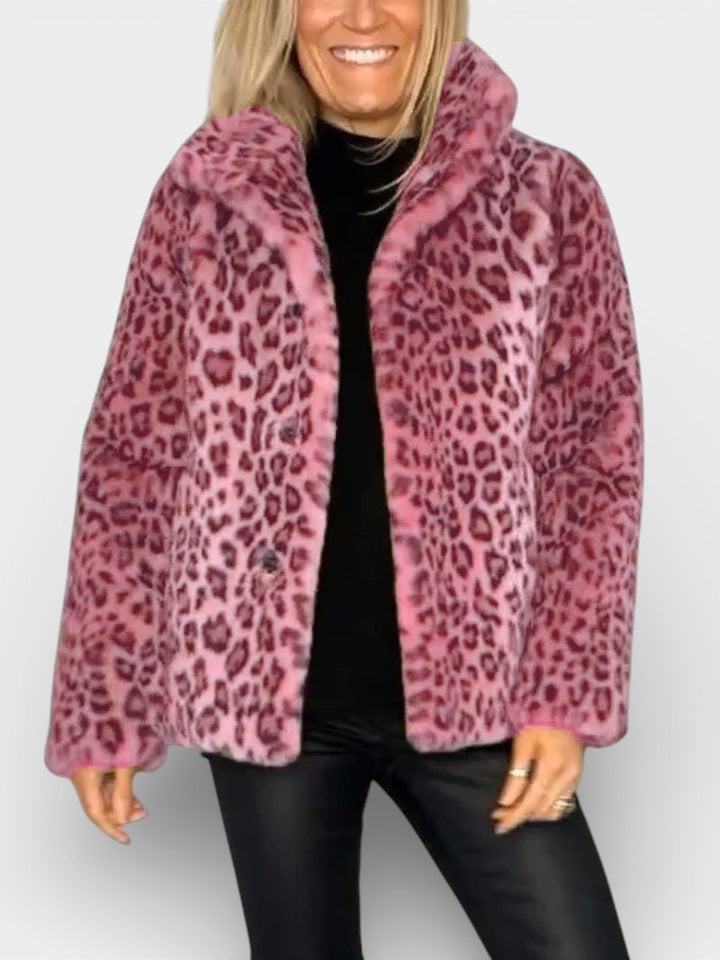 Leia | Long Soft Leopard Print Coat