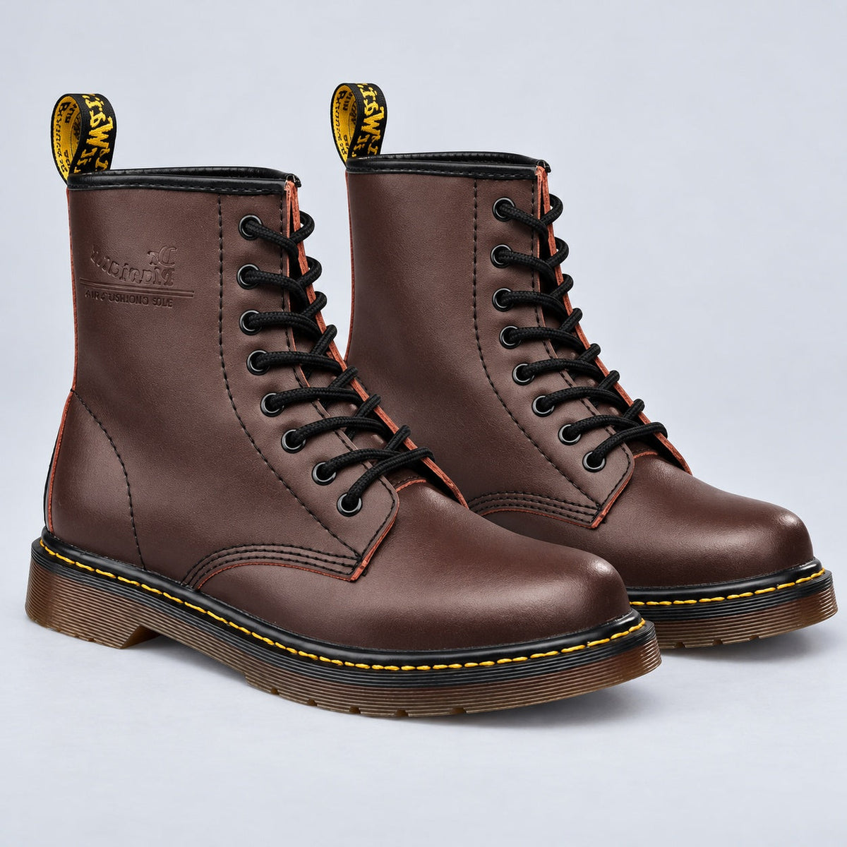 Rowena | Lace-Up Ankle Boots – Brown