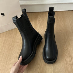 Elspeth | Chunky Chelsea Boots – Black