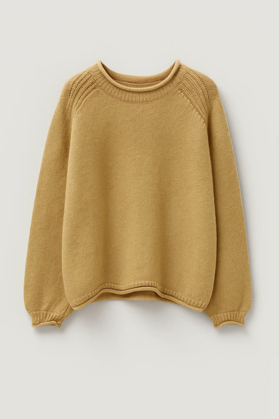 Vesna | Soft Round Neck Knit Jumper with Shoulder Detail