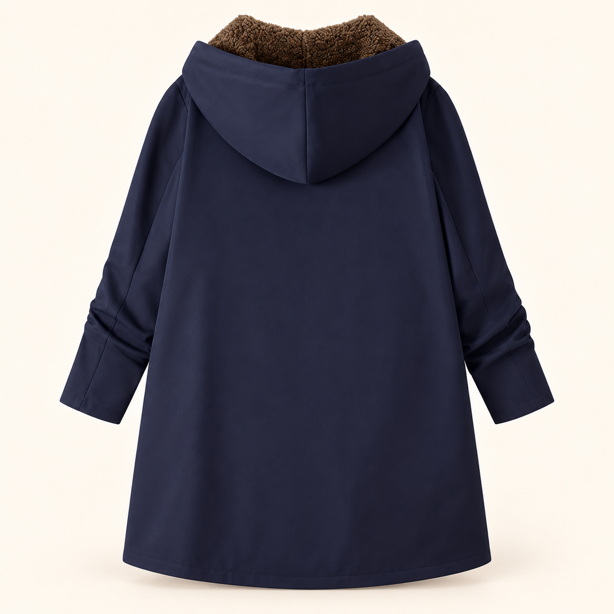 Andrea | Hooded Zip Front Longline Coat