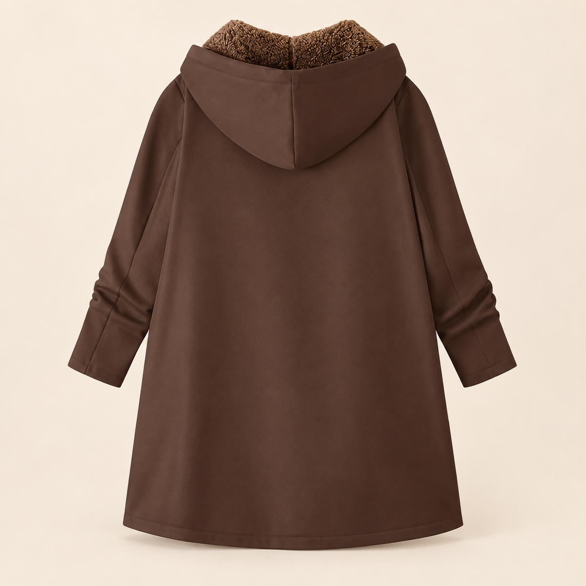 Andrea | Hooded Zip Front Longline Coat