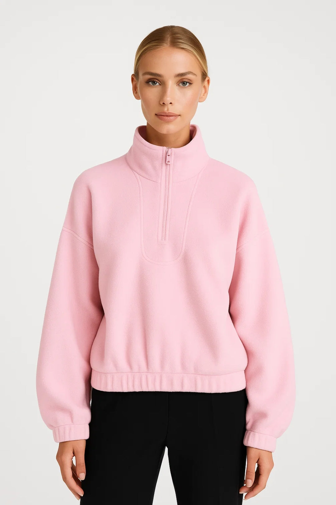 Talwyn | Half Zip Knit with Stand Collar