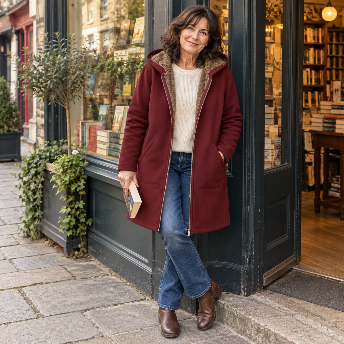 Evelyn | Hooded Longline Zip Coat