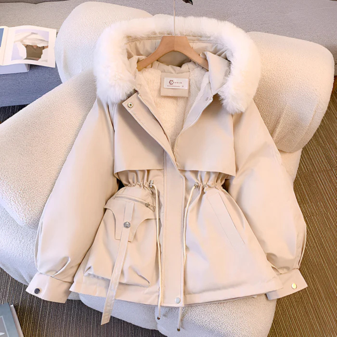 Miriam | Faux Fur Hooded Drawstring Parka