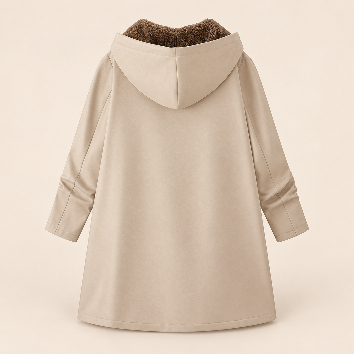 Andrea | Hooded Zip Front Longline Coat