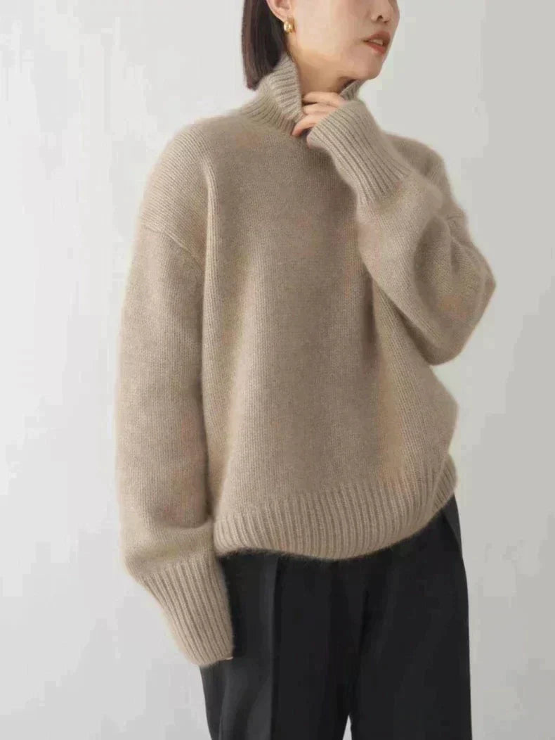 Clara | Women Ribbed Turtleneck Relaxed Fit Sweater