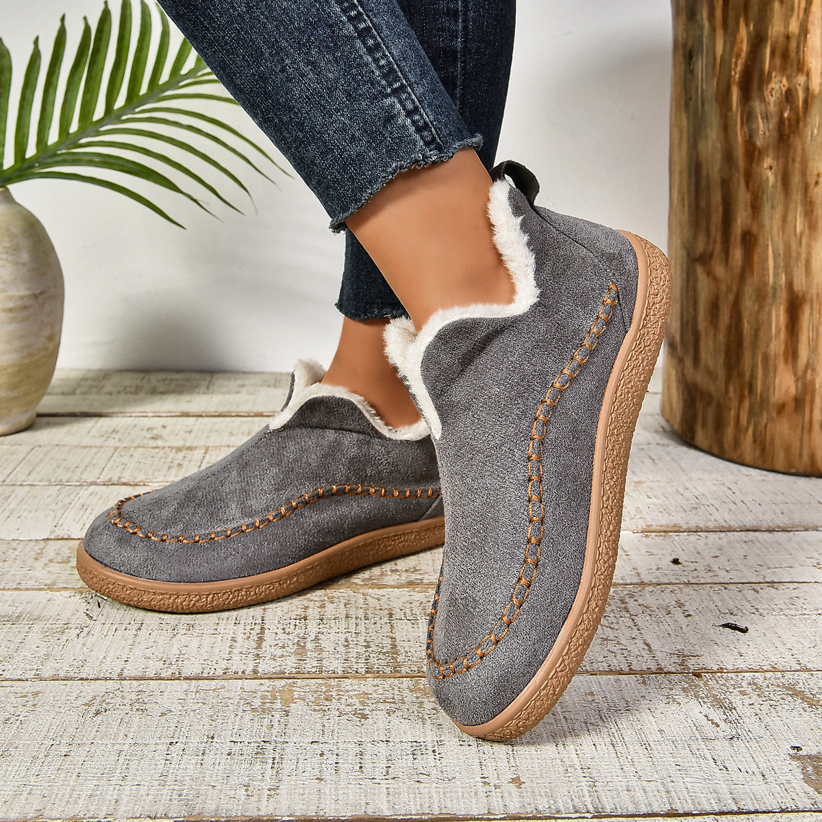 Clara | Women’s Faux Fur Lined Slip On Shoes