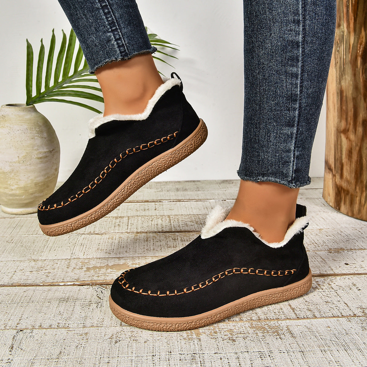 Clara | Women’s Faux Fur Lined Slip On Shoes