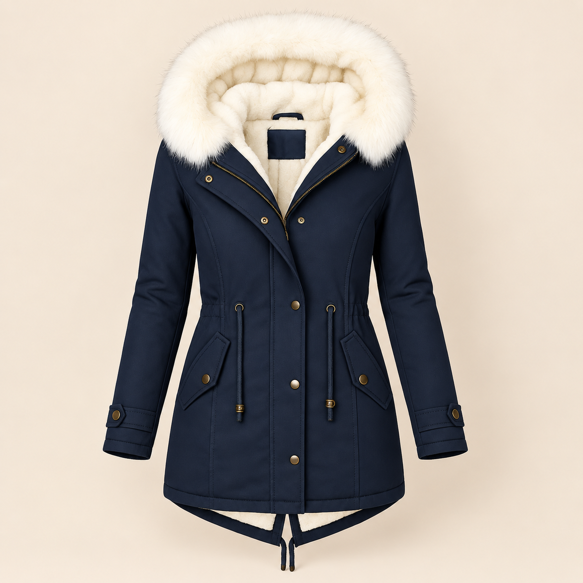 Mabel | Faux Fur Hooded Parka Jacket