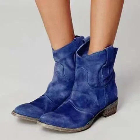 Christine | Slouchy Ankle Western Boots